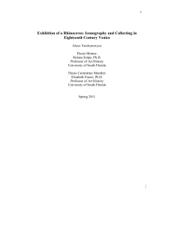 Exhibition of a Rhinoceros - University of South Florida
