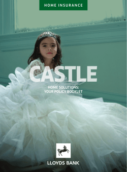 home solutions: your policy booklet home insurance