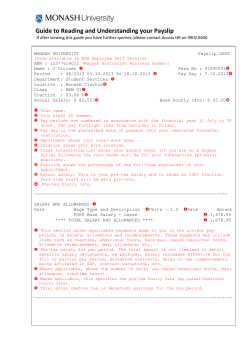 Guide to Reading and Understanding your Payslip