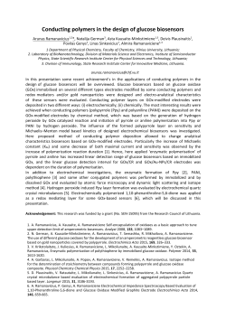 Conducting polymers in the design of glucose biosensors