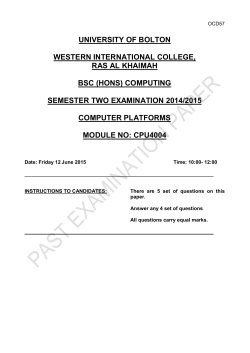 CPU4004 Exam Papers - OCD57