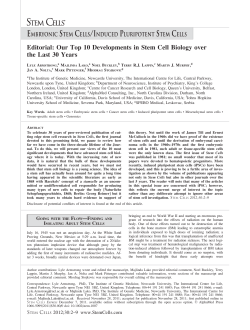 EMBRYONIC STEM CELLS/INDUCED PLURIPOTENT STEM CELLS