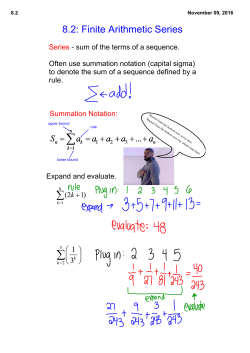 8.2: Finite Arithmetic Series