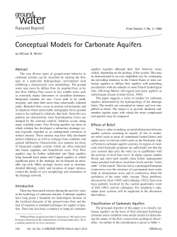 Conceptual Models for Carbonate Aquifers