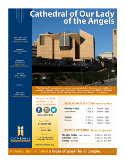 FEBRUARY Bulletin  - the Cathedral of Our Lady of the Angels