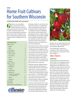 Home Fruit Cultivars for Southern Wisconsin