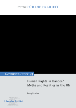 Human Rights in Danger? Myths and Realities in the UN
