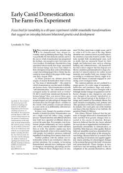 Early Canid Domestication: The Farm