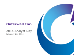 Outerwall Inc. - Media Corporate IR Net