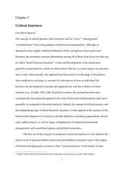 Critical Junctures - General Guide To Personal and Societies Web