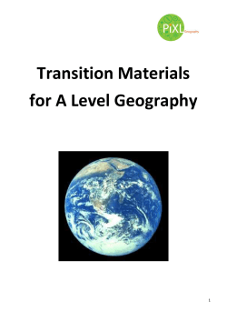 A Level Geography Summer Work 2016 pdf