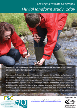 Fluvial Landform Study Leaving Certificate 2017