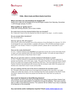 FAQs - Warm Coats and Warm Hearts Coat Drive Where