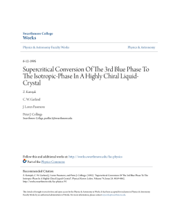 Supercritical Conversion Of The 3rd Blue Phase To The