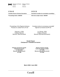 Proceedings 2004/001 - Pêches et Océans Canada