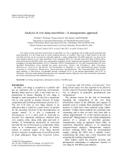 Analysis of cow dung microbiota&mdash;A metagenomic