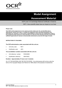Model Assignment