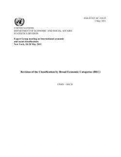 Revision of the Classification by Broad Economic