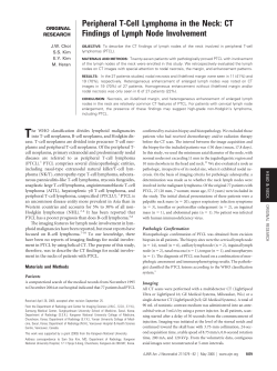 Peripheral T-Cell Lymphoma in the Neck: CT Findings of Lymph