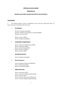 Ordinance B1 - Degrees and Other Awards (Feb 2014) pdf
