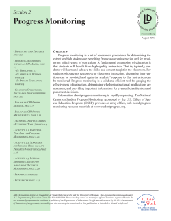 Progress Monitoring - Learning Disabilities Association of Kentucky
