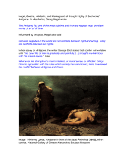 Hegel and Eliot on Antigone