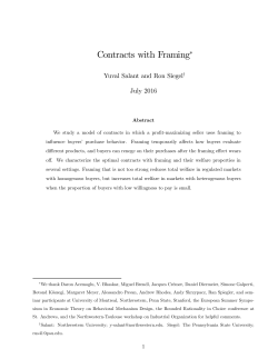 Contracts with Framing - Northwestern University