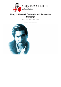 Hardy, Littlewood, Cartwright and Ramanujan