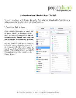 Understanding &ldquo;Restrictions&rdquo; in iOS