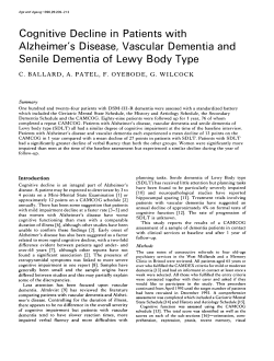 Cognitive Decline in Patients with Alzheimer`s Disease, Vascular