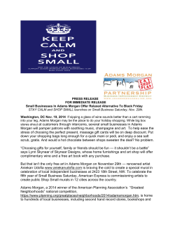 Small Business Saturday 2014 Press Release