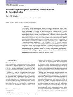 Parametrizing the exoplanet eccentricity