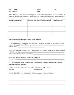 Quiz: - "Stray" - Hicksville Public Schools