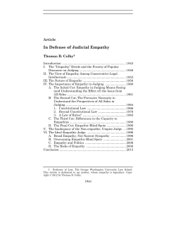 In Defense of Judicial Empathy