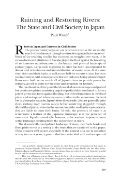 Ruining and Restoring Rivers: The State and Civil Society in Japan