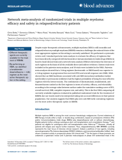 Network meta-analysis of randomized trials in