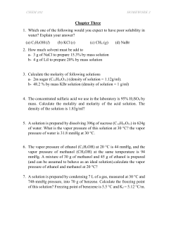 Chapter Three 1. Which one of the following would you expect to