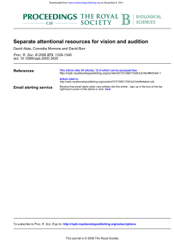 Separate attentional resources for vision and audition