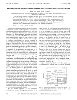 Spectroscopy of the Superconducting Gap in