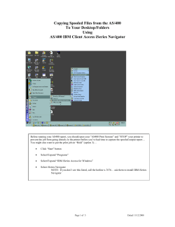 Copying Spooled Files from the AS/400 To Your Desktop/Folders