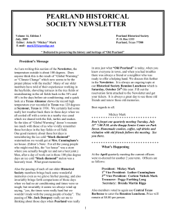 PHS Newsletter Volume14 Edition3 07/2009