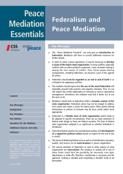 Federalism and Mediation