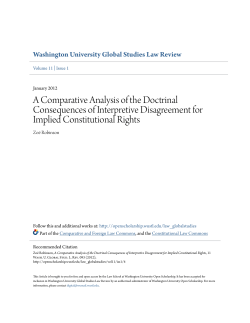 A Comparative Analysis of the Doctrinal Consequences of