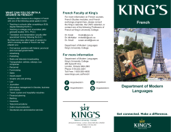 French Department of Modern Languages