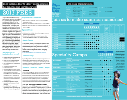 2017 Fees - Bayview Glen Day Camp