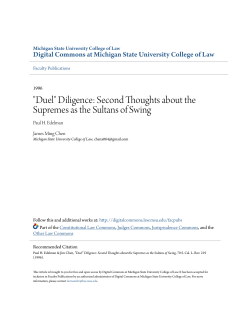 "duel" diligence: second thoughts about the supremes as the sultans
