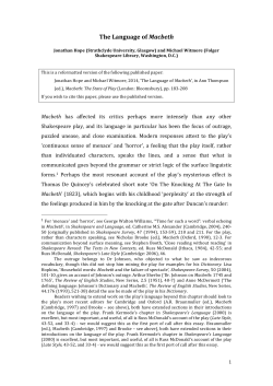 Macbeth language HW2014