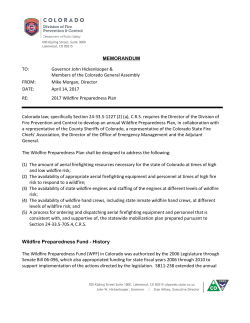 DFPC Wildfire Preparedness Plan