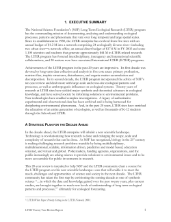Long Term Ecological Research Program 20 Year