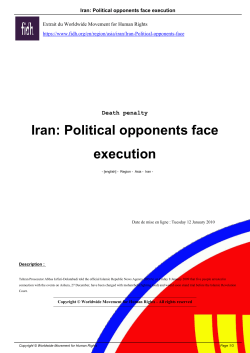 Iran: Political opponents face execution